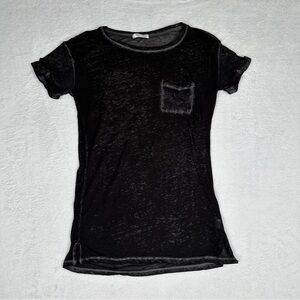 AWAKE Black Sheer Short Sleeve Shirt with Pocket